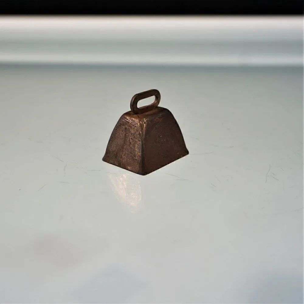 Vintage Small Farm Animal Bell w Clapper Copper Brass Goat Sheep Lamb Tiny 1.25